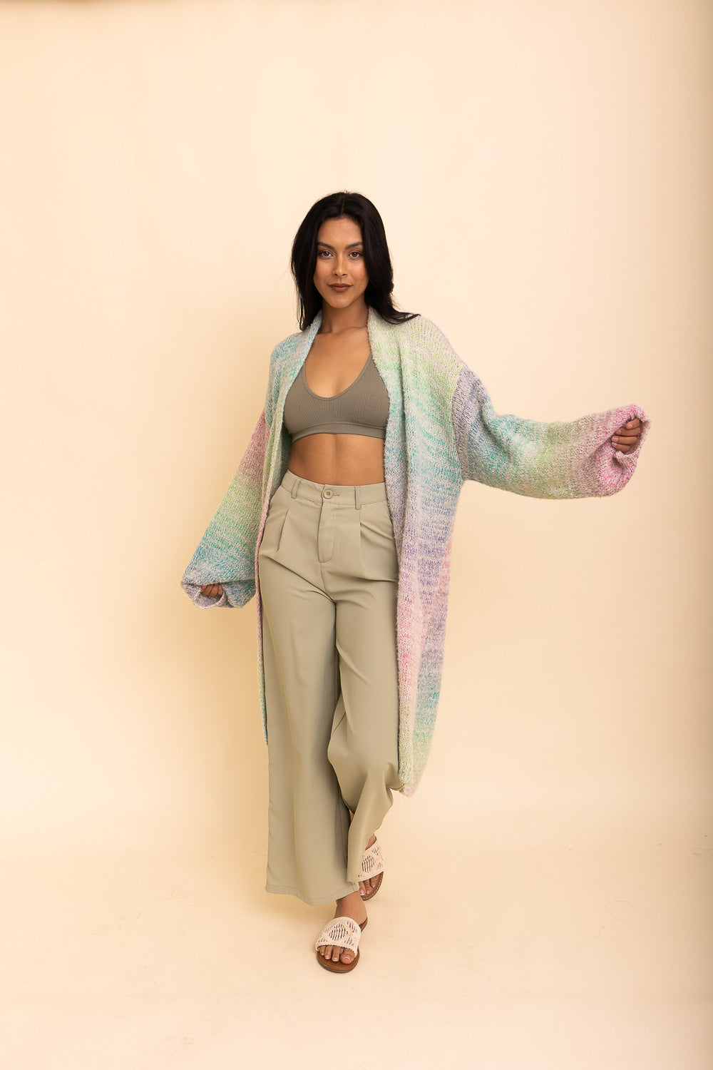 Lounge Around Longline Ombre Cardigan-Soul Flow Apparel