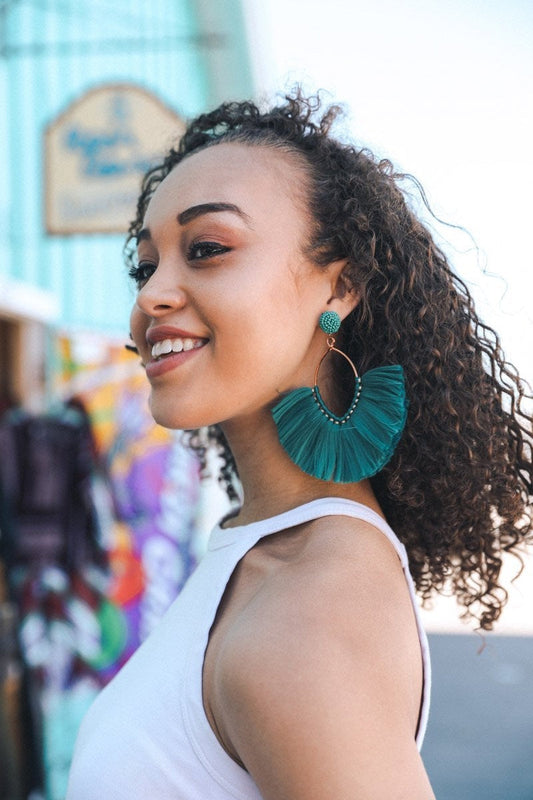 Marquise Hoop & Fan Earrings-Soul Flow Apparel
