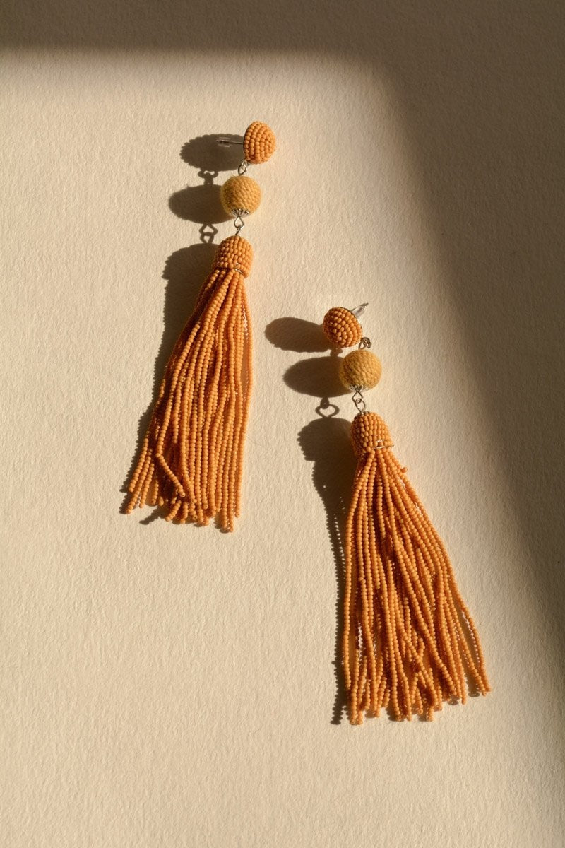 Mini Bead Tassel Earrings-Soul Flow Apparel