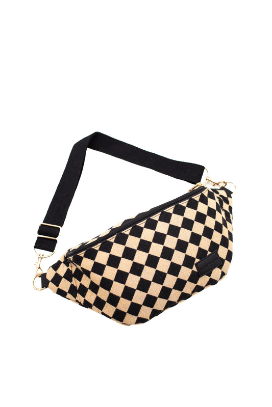 Avril Checkered Belt Bag-Soul Flow Apparel
