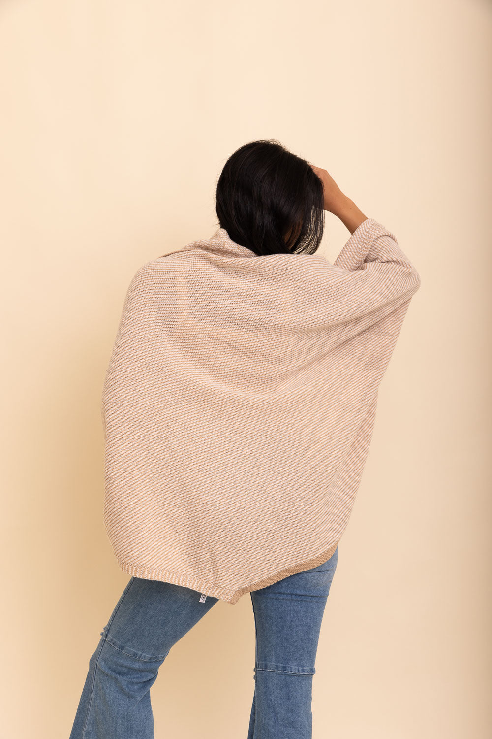 Over The Shoulder Knitted Shawl-Soul Flow Apparel