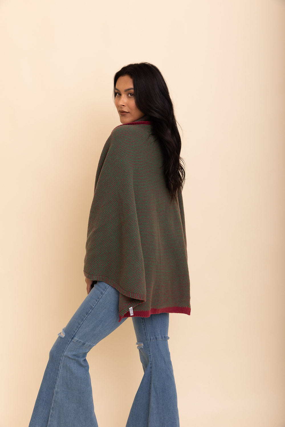 Over The Shoulder Knitted Shawl-Soul Flow Apparel