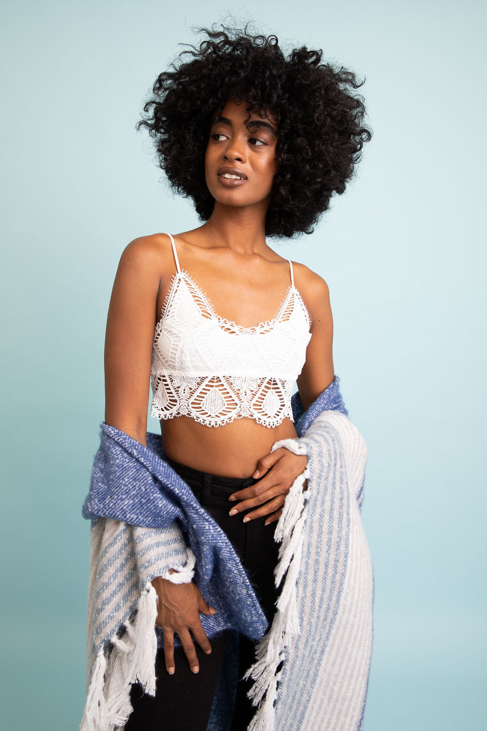 Overlay Crochet Longline Bralette-Soul Flow Apparel