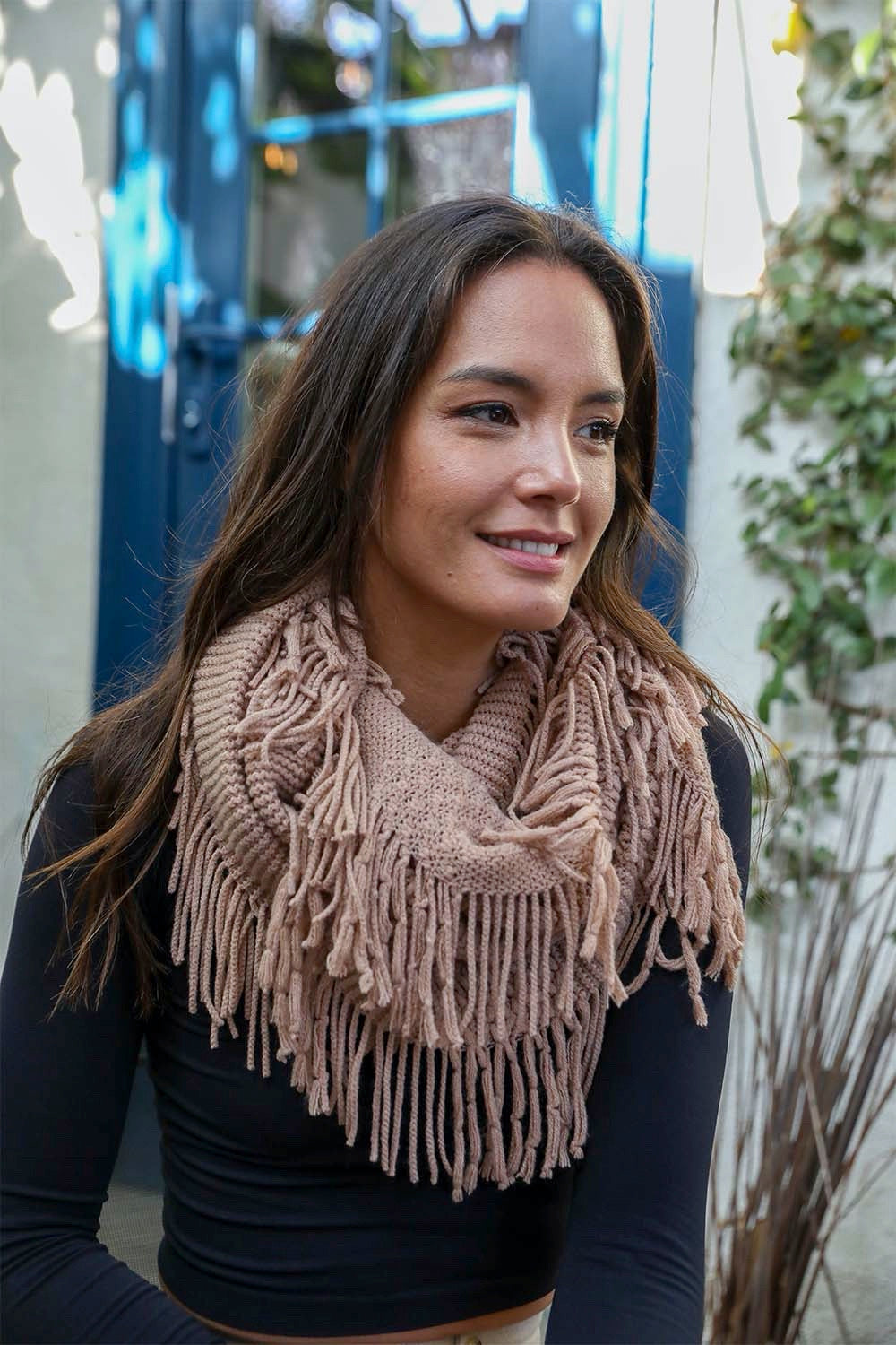 Pointelle Fringe Infinity-Soul Flow Apparel