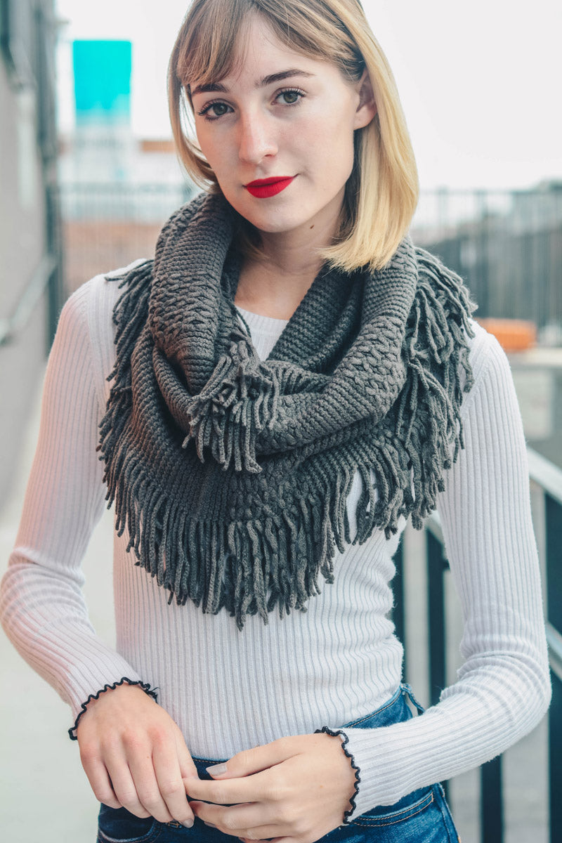 Pointelle Fringe Infinity-Soul Flow Apparel