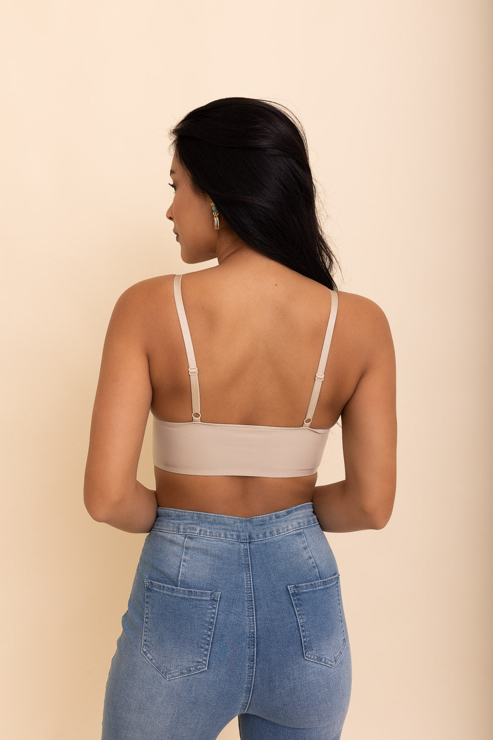 Posh Faux Leather Longline Bralette-Soul Flow Apparel