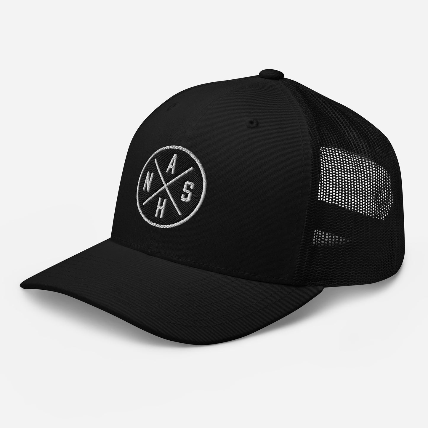 Circled NASH Embroidered Trucker Cap-Soul Flow Apparel