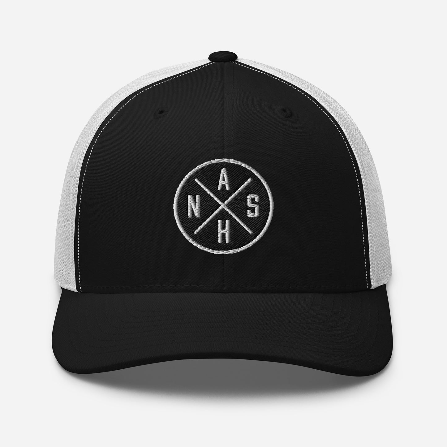 Circled NASH Embroidered Trucker Cap-Soul Flow Apparel