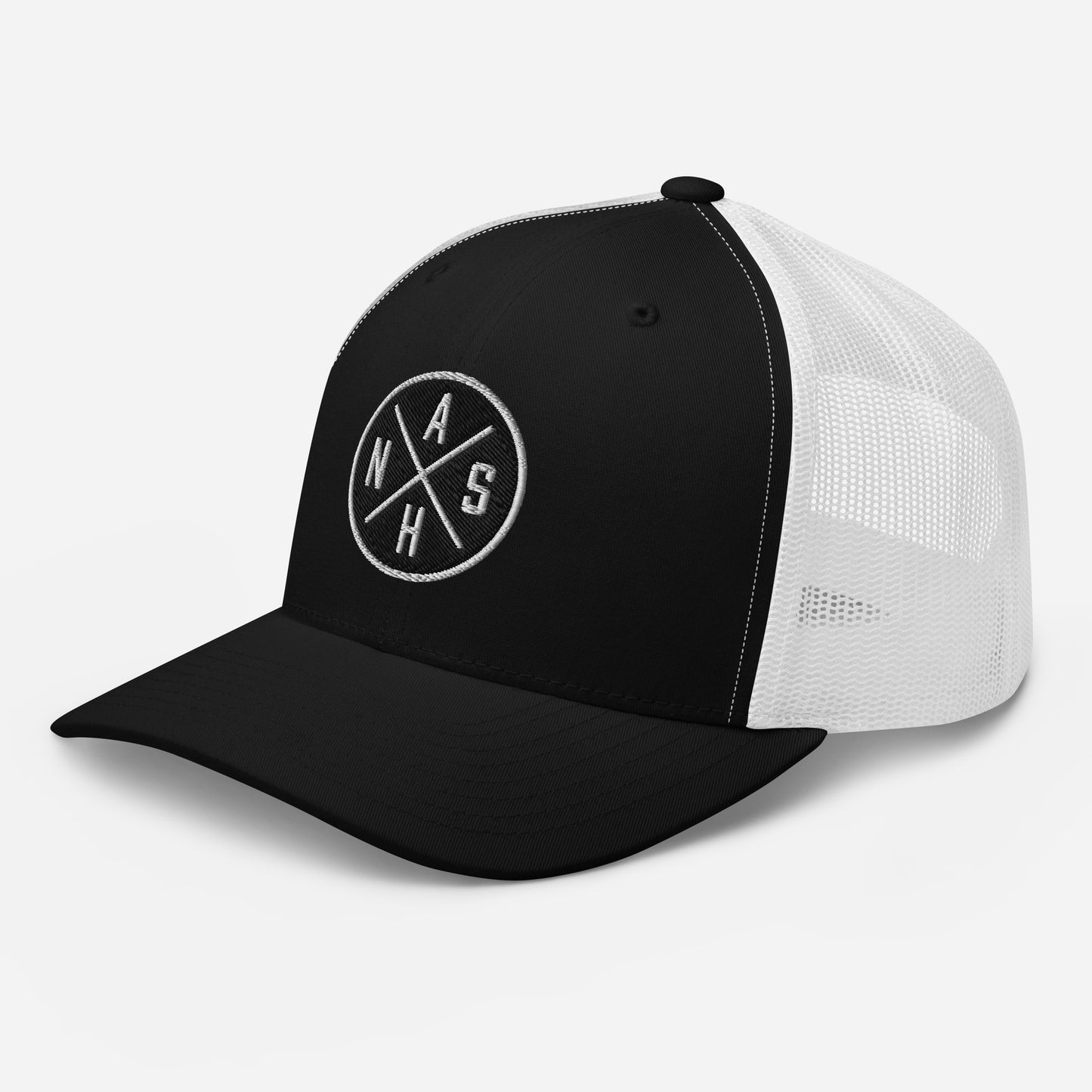 Circled NASH Embroidered Trucker Cap-Soul Flow Apparel