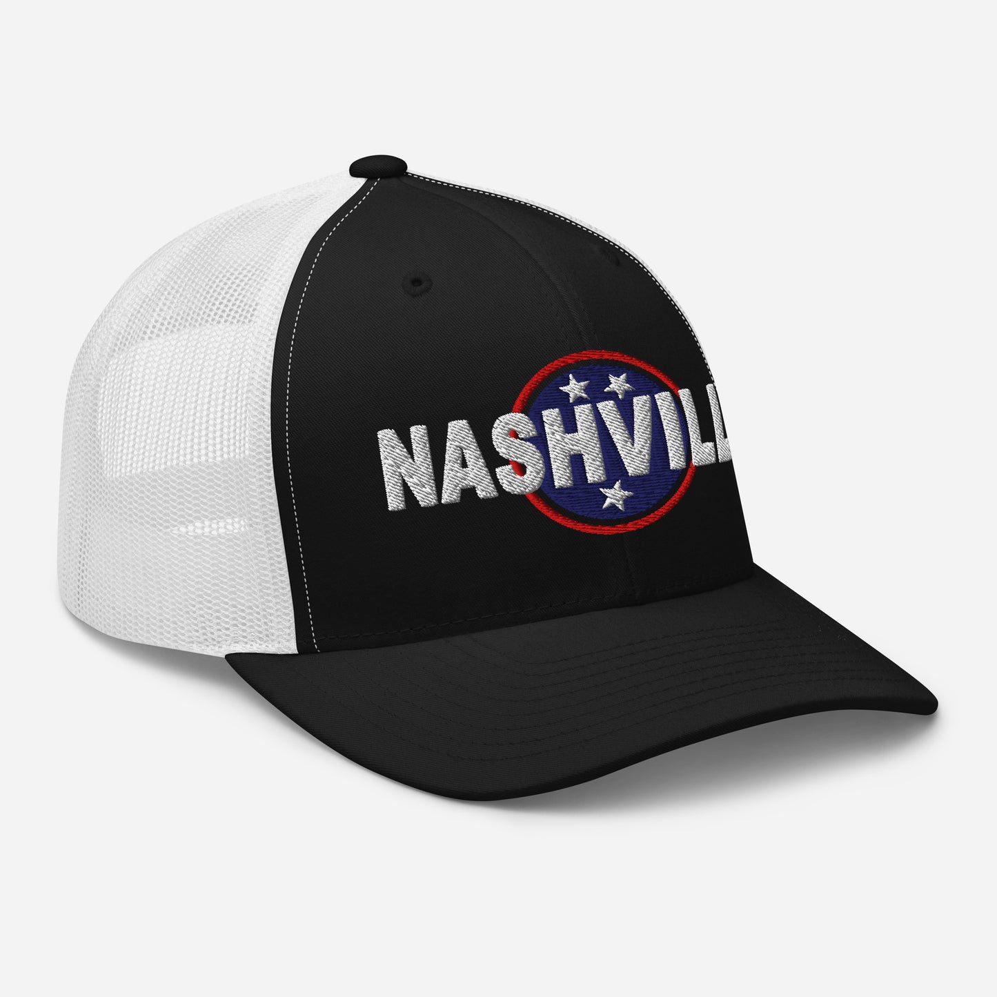 Nashville Embroidered Trucker Cap, Tri Star-Soul Flow Apparel