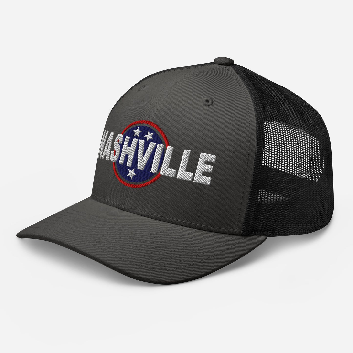 Nashville Embroidered Trucker Cap, Tri Star-Soul Flow Apparel
