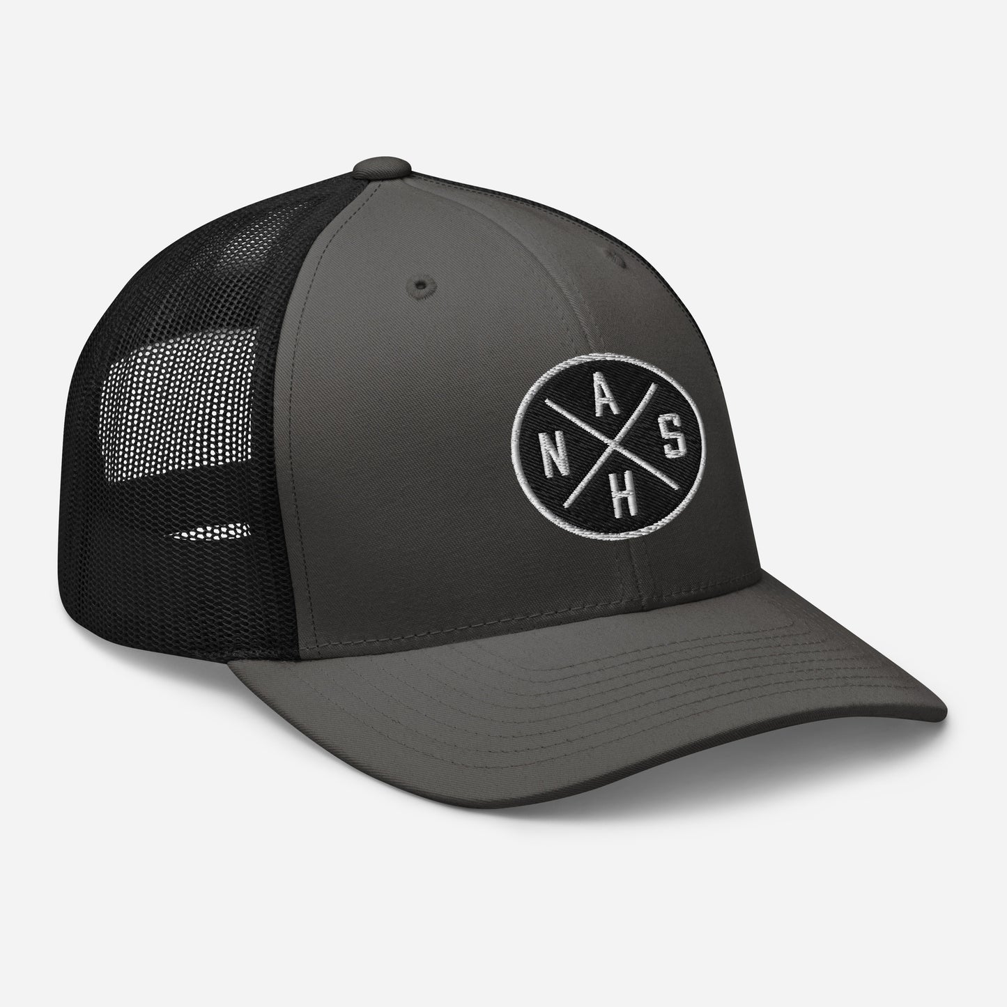 Circled NASH Embroidered Trucker Cap-Soul Flow Apparel