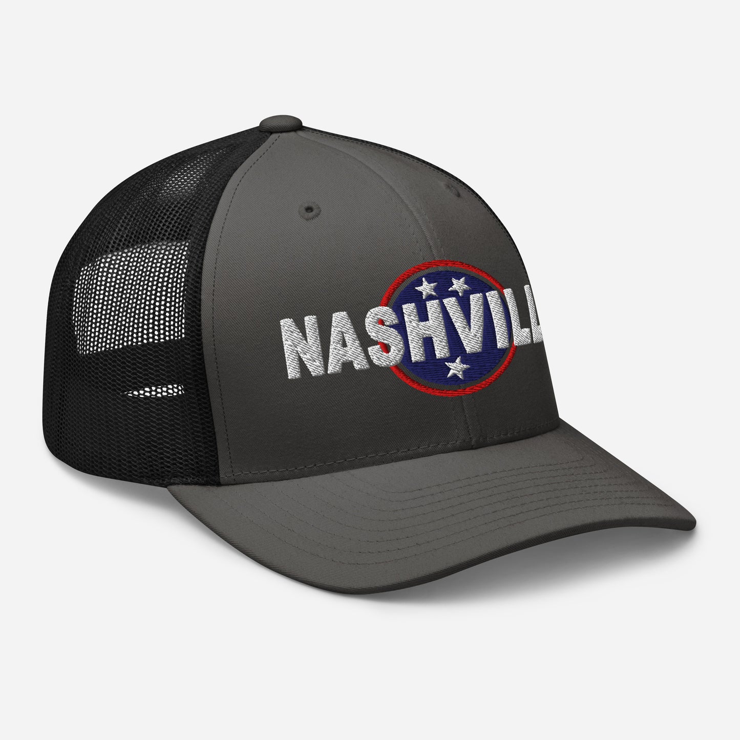 Nashville Embroidered Trucker Cap, Tri Star-Soul Flow Apparel