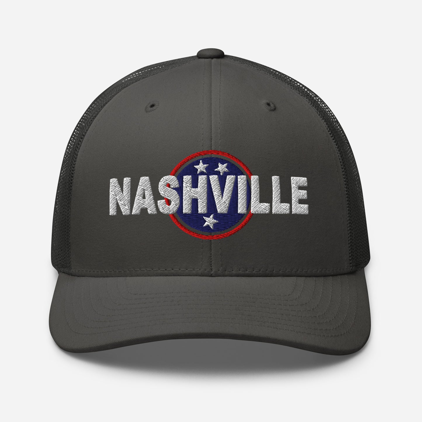Nashville Embroidered Trucker Cap, Tri Star-Soul Flow Apparel