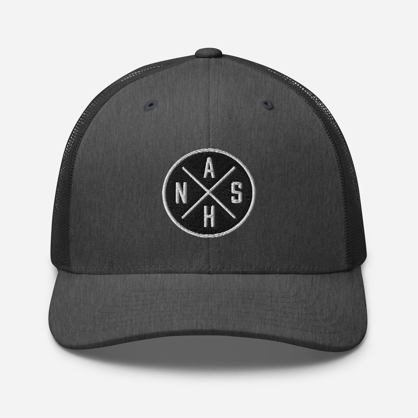 Circled NASH Embroidered Trucker Cap-Soul Flow Apparel