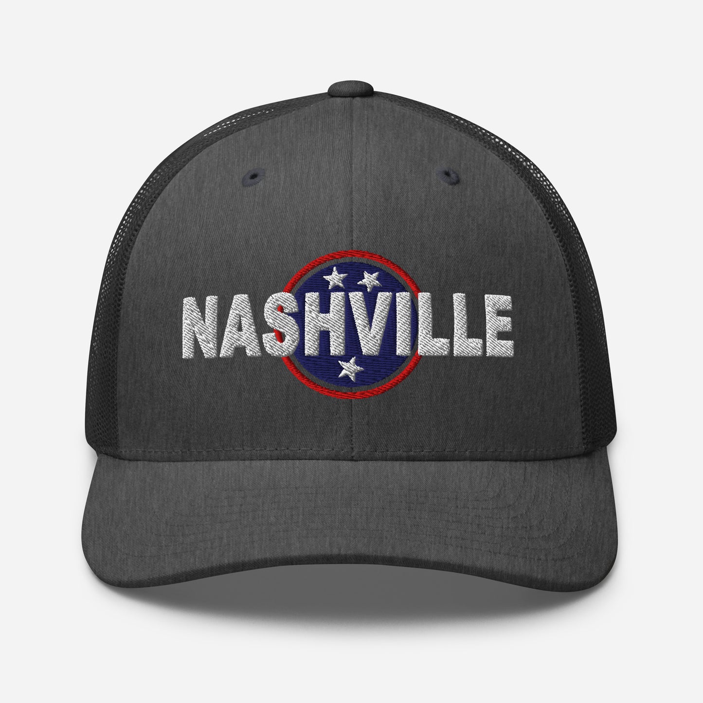 Nashville Embroidered Trucker Cap, Tri Star-Soul Flow Apparel