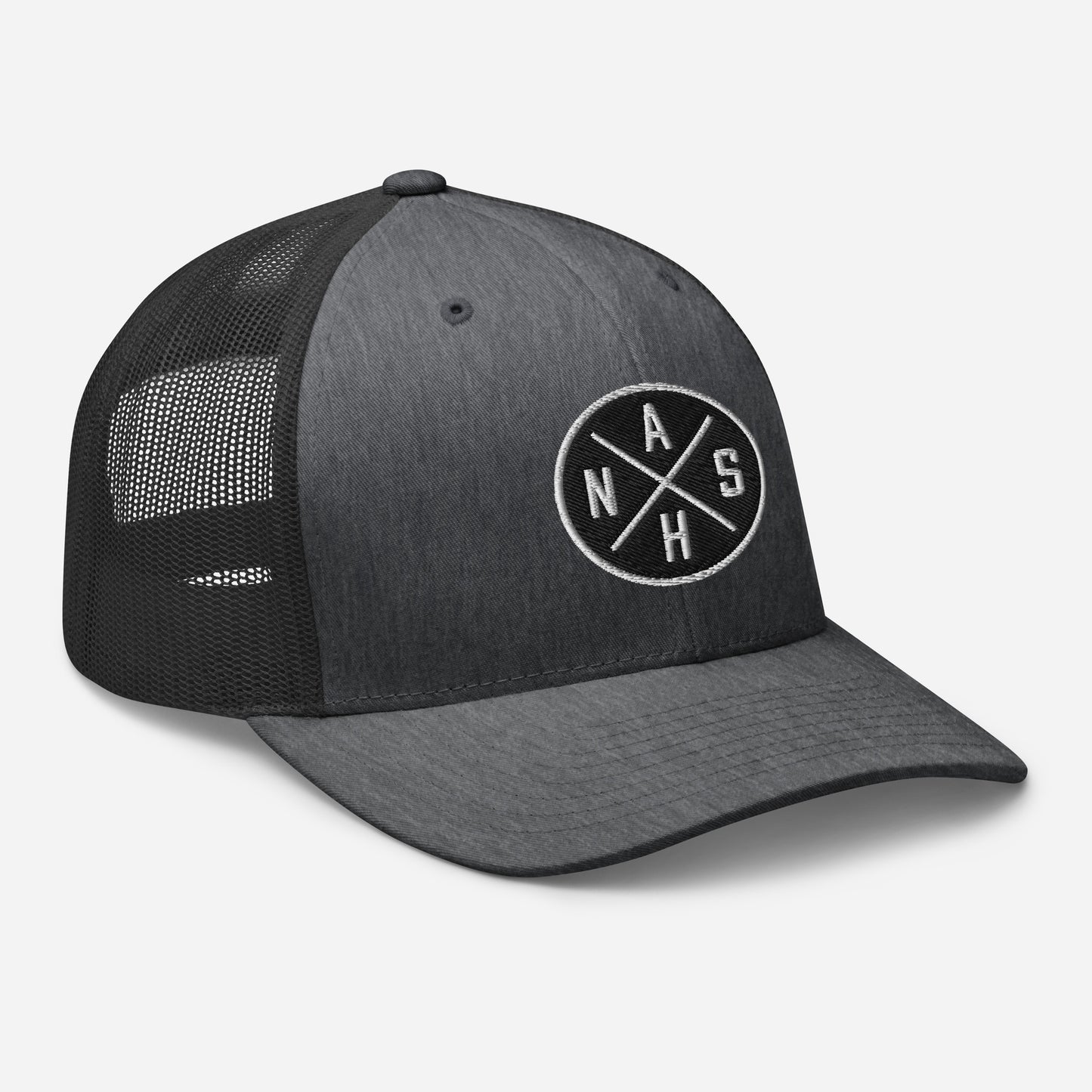Circled NASH Embroidered Trucker Cap-Soul Flow Apparel