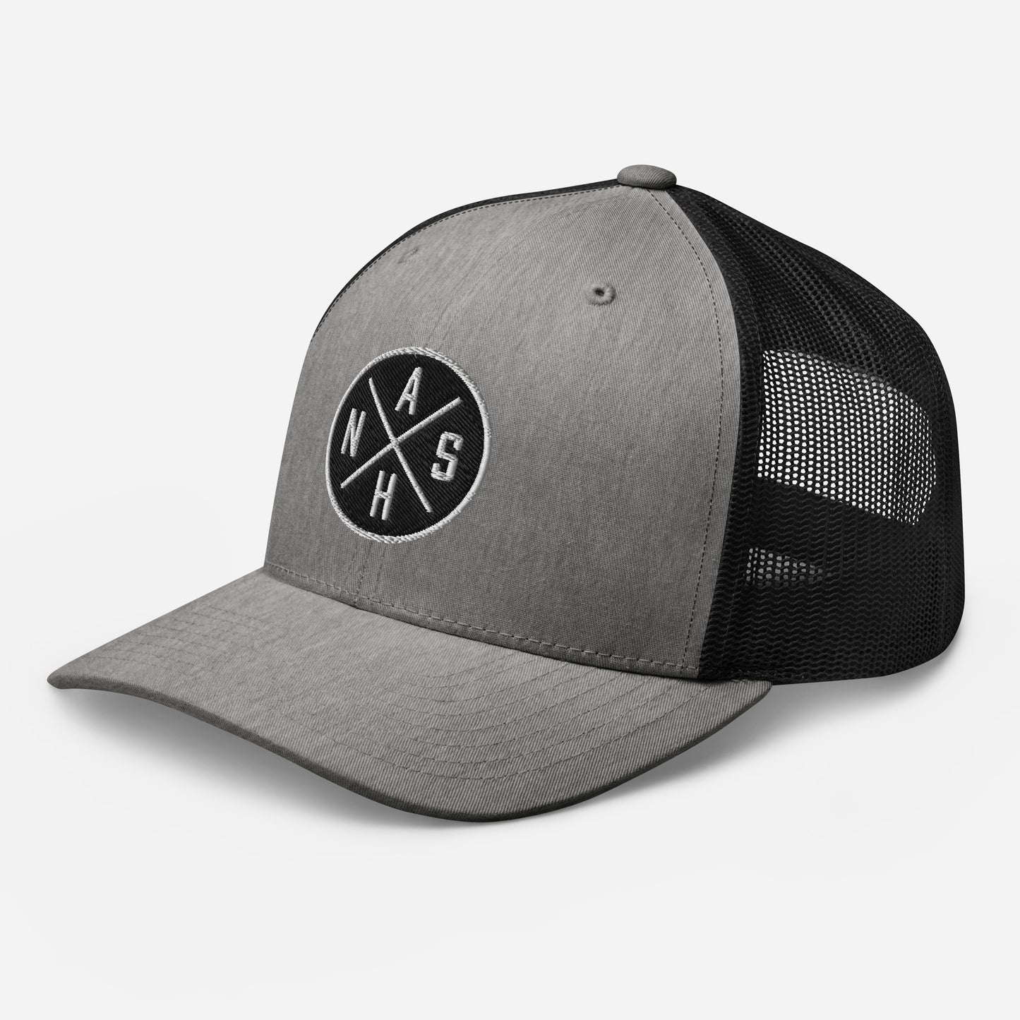 Circled NASH Embroidered Trucker Cap-Soul Flow Apparel