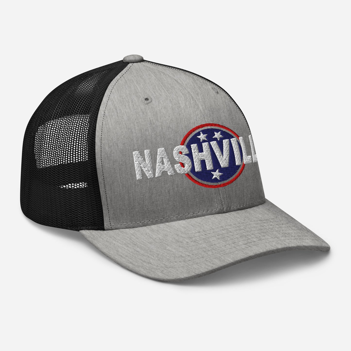 Nashville Embroidered Trucker Cap, Tri Star-Soul Flow Apparel