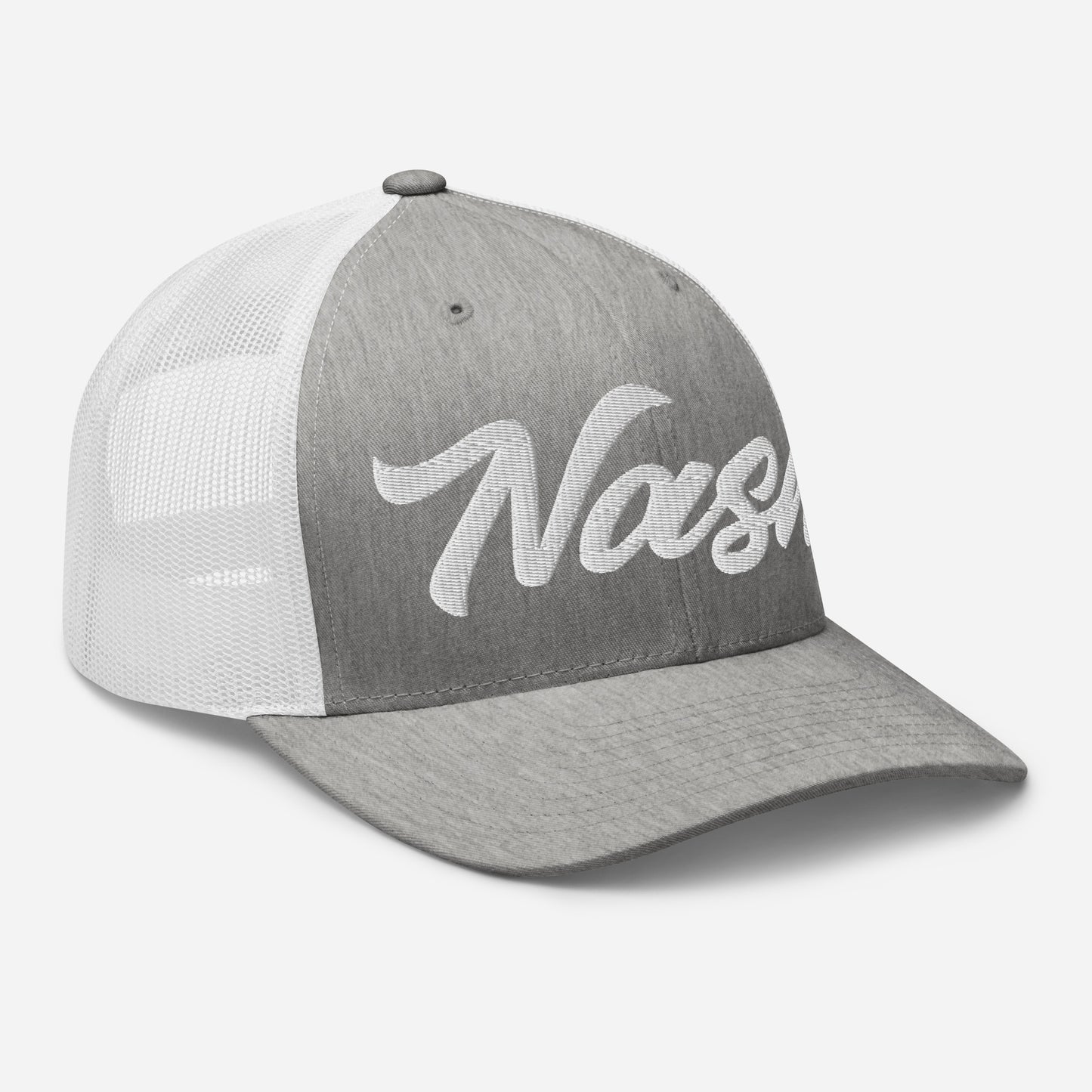 Nash Embroidered Trucker Hat, Flow Font-Soul Flow Apparel