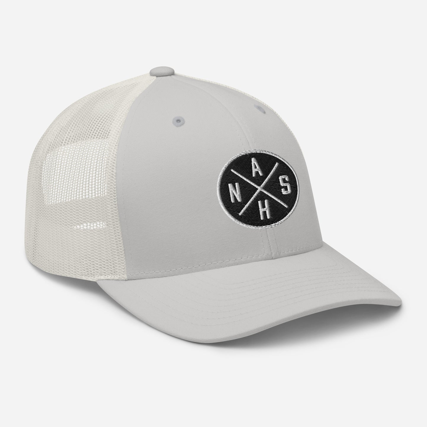 Circled NASH Embroidered Trucker Cap-Soul Flow Apparel
