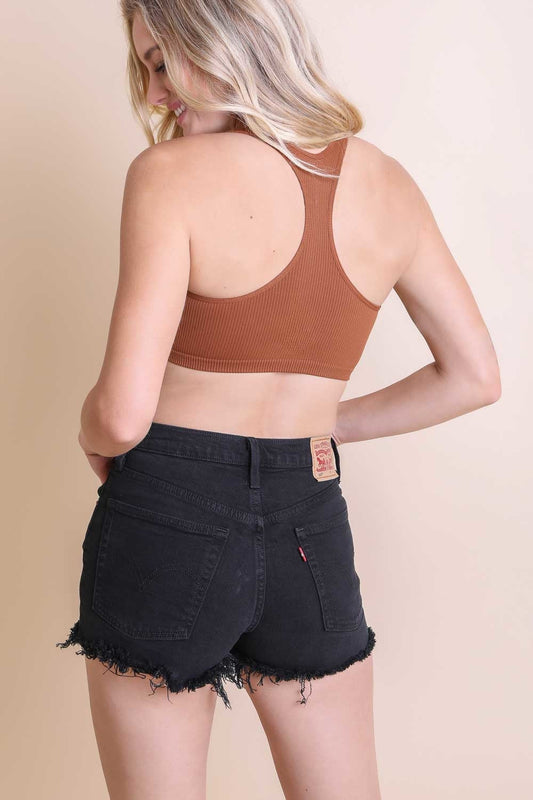 Ribbed Racerback Bralette-Soul Flow Apparel