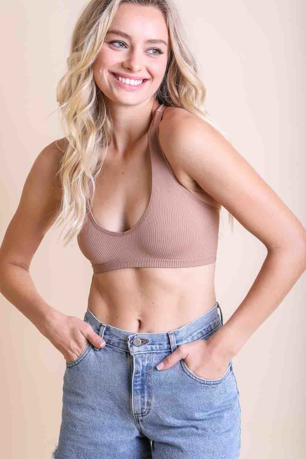 Ribbed Racerback Bralette-Soul Flow Apparel