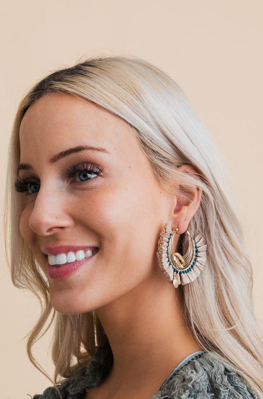 Seashell Raffia Earrings-Soul Flow Apparel