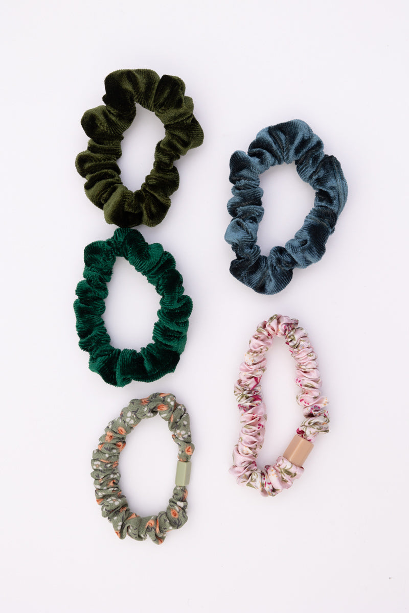 Autumn Floral Hair Ponytail Scrunchies – Assorted Designs-Soul Flow Apparel