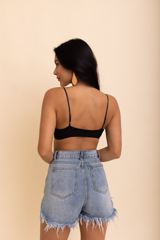 Sheer Mesh Basic Bralette-Soul Flow Apparel