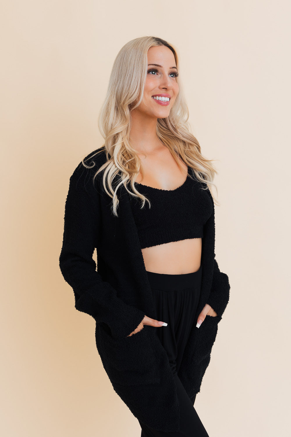 Snuggle Chic Boucle Bliss Cardigan-Soul Flow Apparel