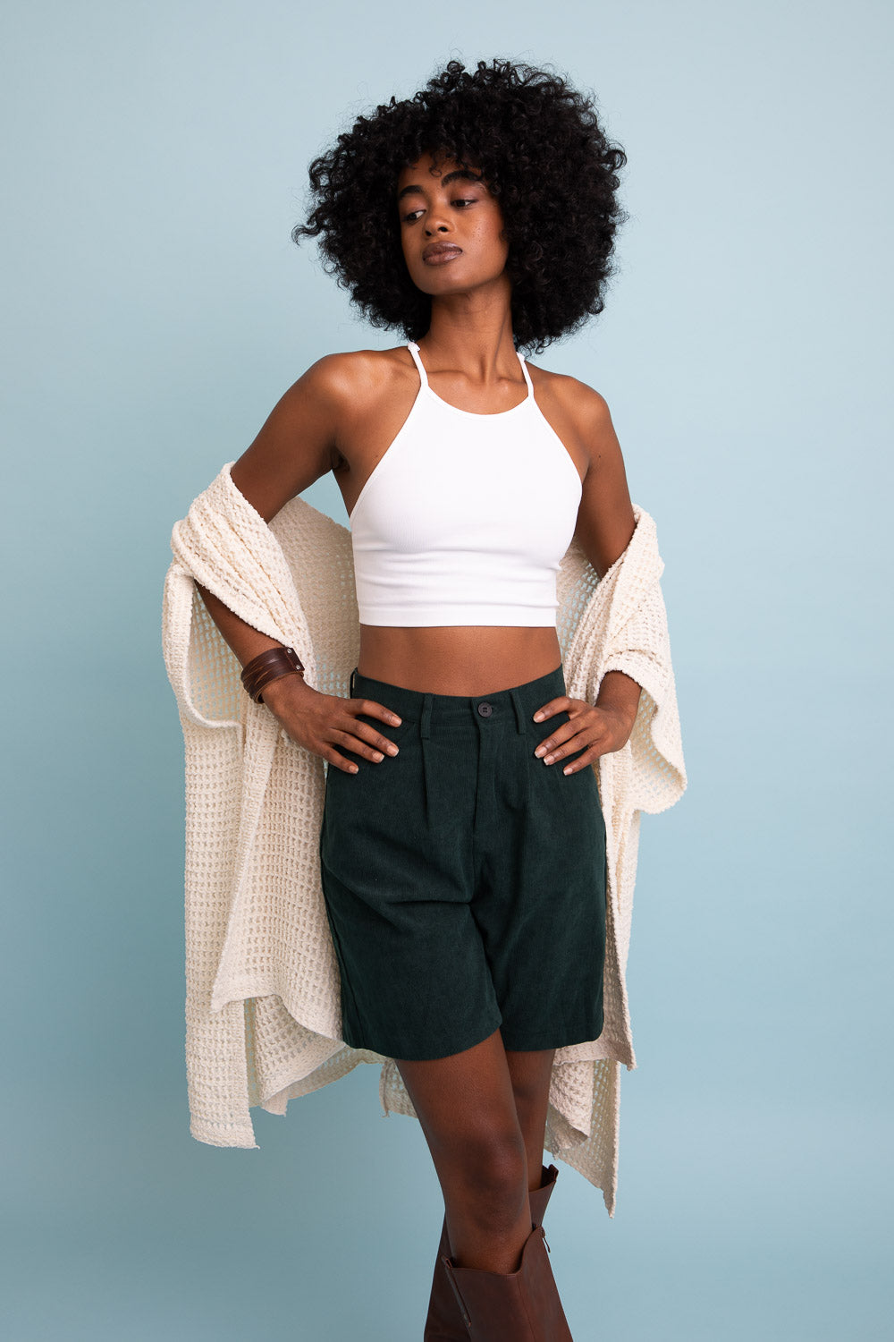Soft Waffle Hooded Ruana-Soul Flow Apparel