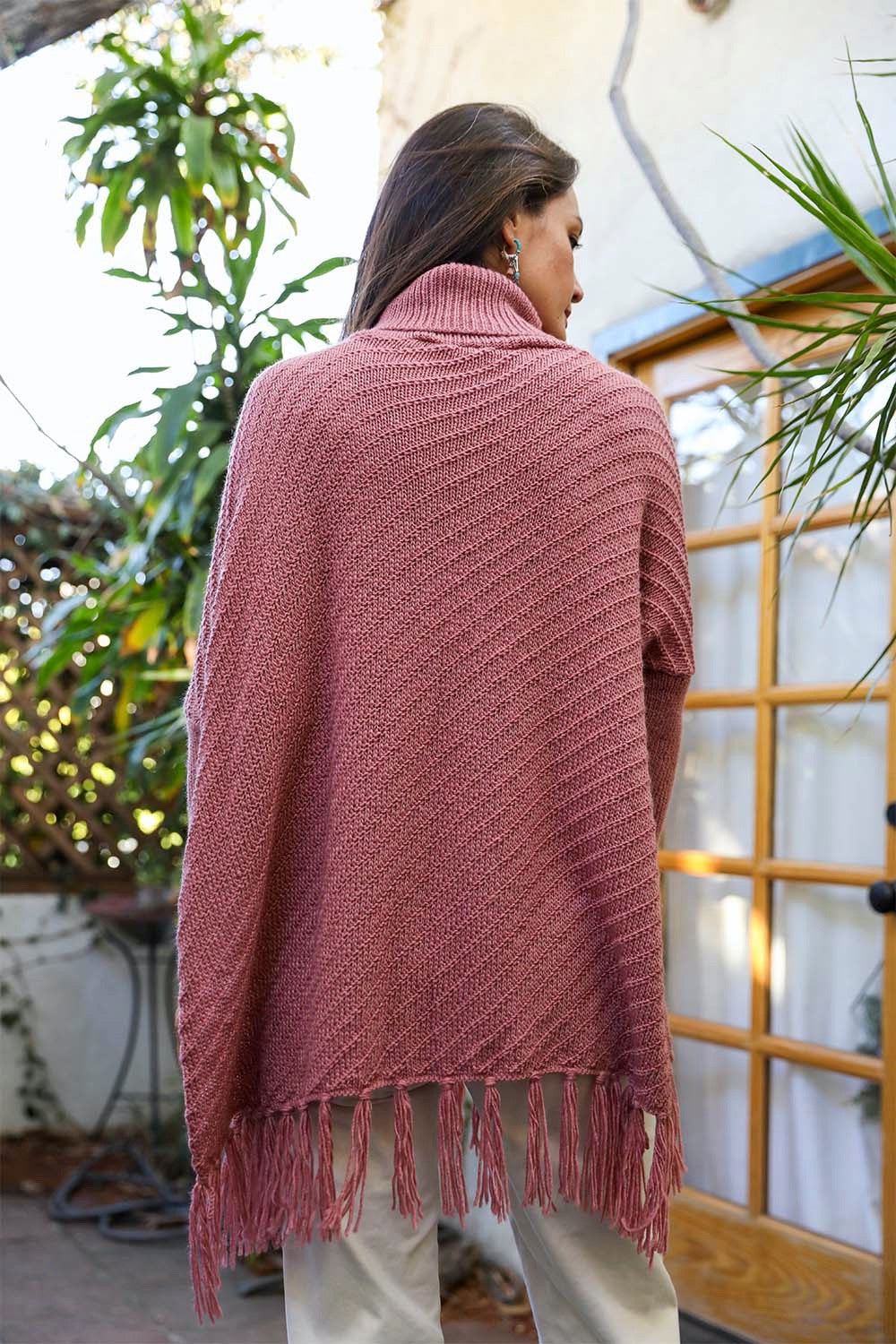 Sweater Weather Roll-Neck Poncho-Soul Flow Apparel