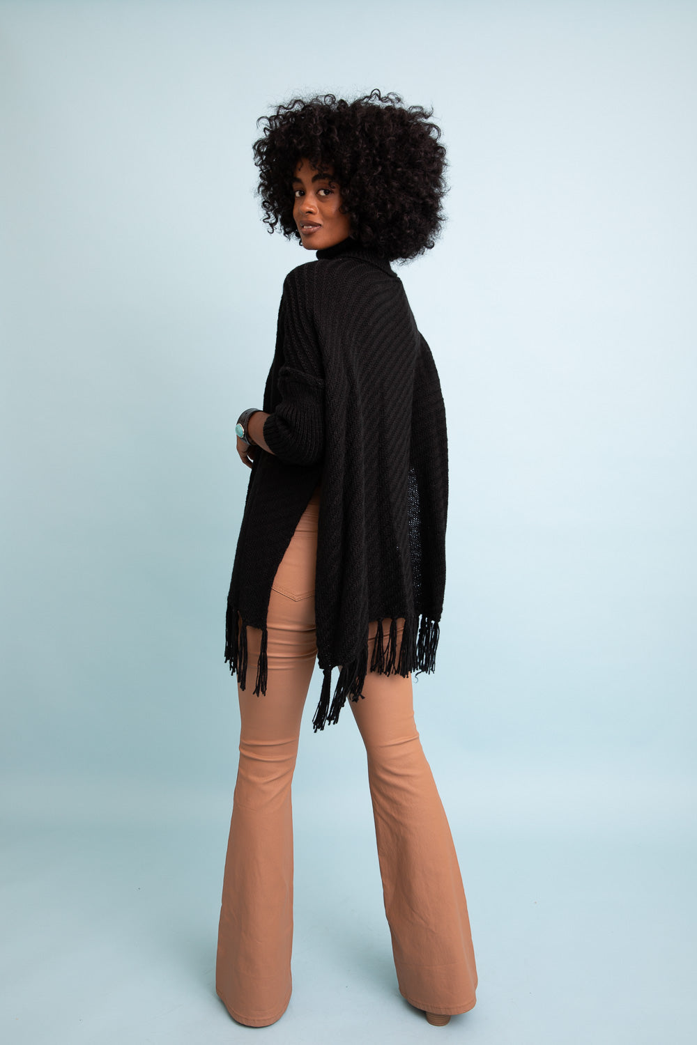 Sweater Weather Roll-Neck Poncho-Soul Flow Apparel