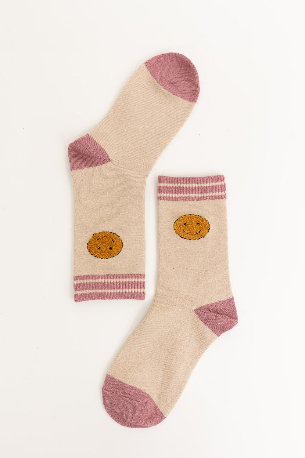 Threaded Smiles Crew Socks-Soul Flow Apparel