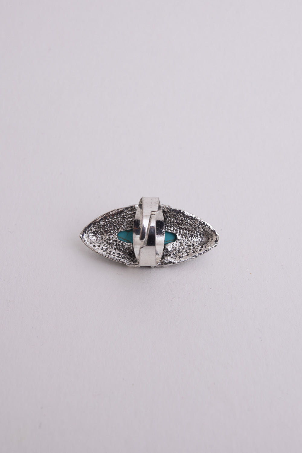 Turquoise Marquise Cut Silver Ring-Soul Flow Apparel