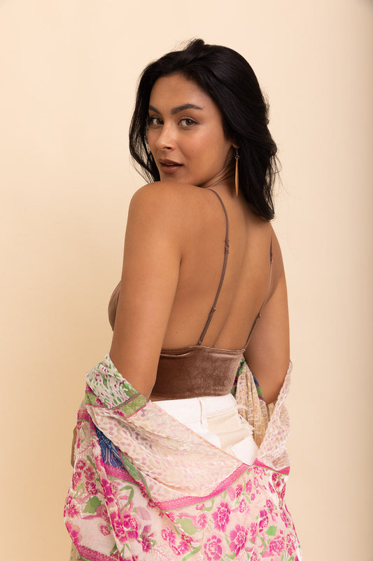 Velvet Elegance Longline Bralette-Soul Flow Apparel