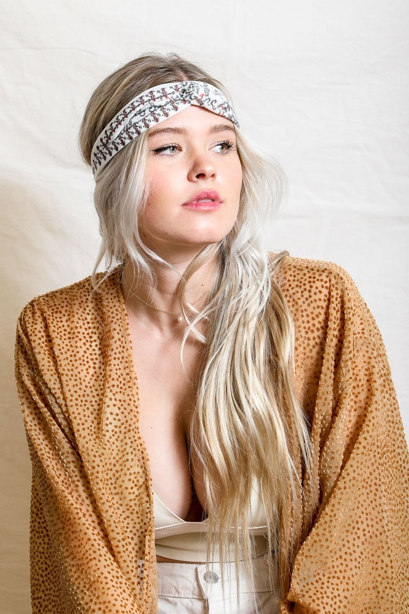 Vine Print Twist Headband-Soul Flow Apparel