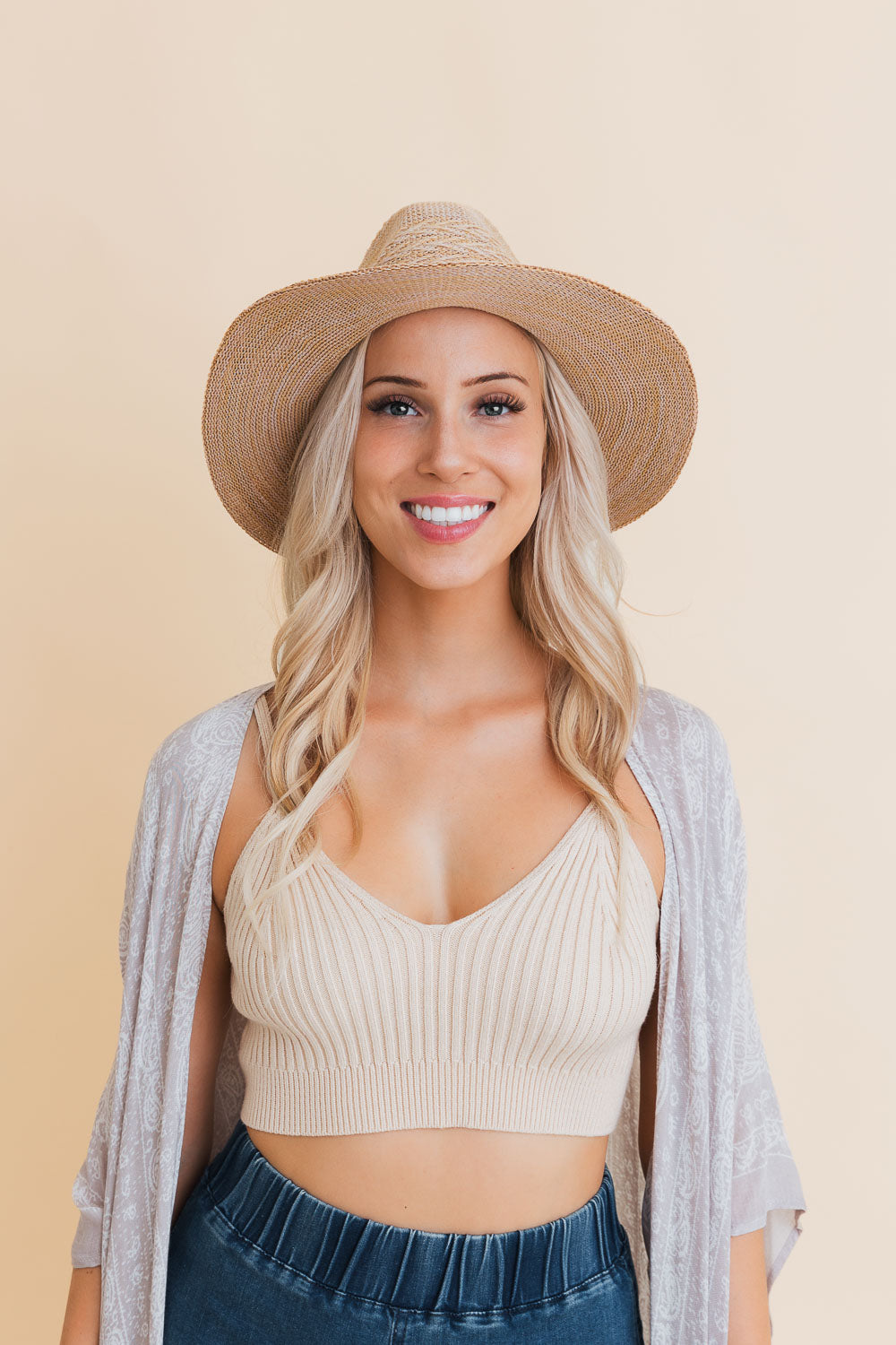 Western Whisper Straw Brim Hat-Soul Flow Apparel