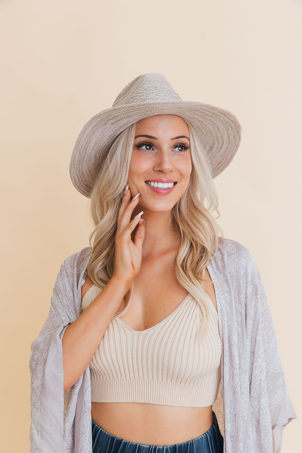 Western Whisper Straw Brim Hat-Soul Flow Apparel