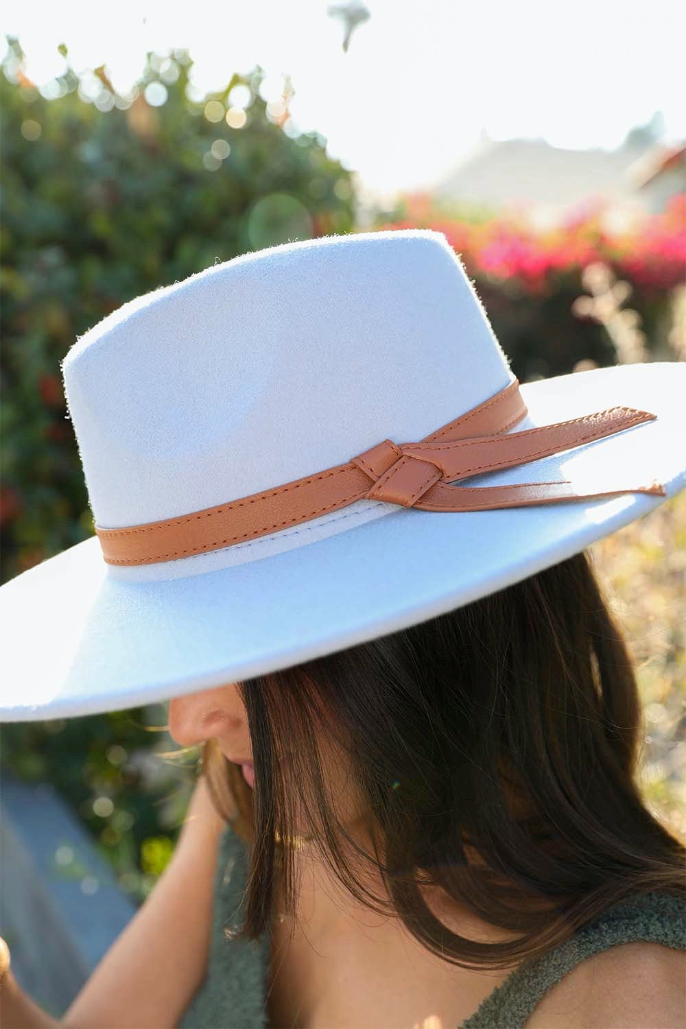 Soul Flow Apparel | Boho Wide Brim Leather Ribbon Bolero Hat