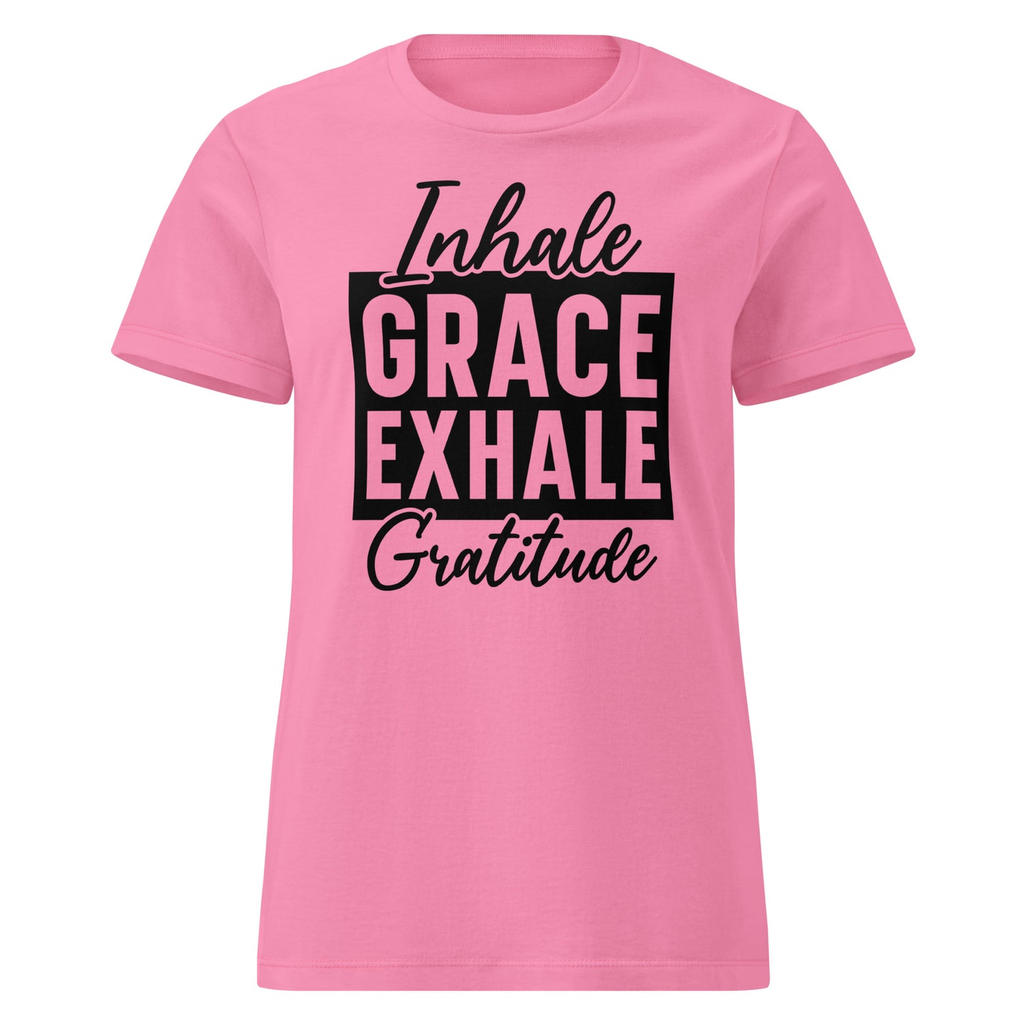 Inhale Grace Women’s basic softstyle t-shirt-Soul Flow Apparel