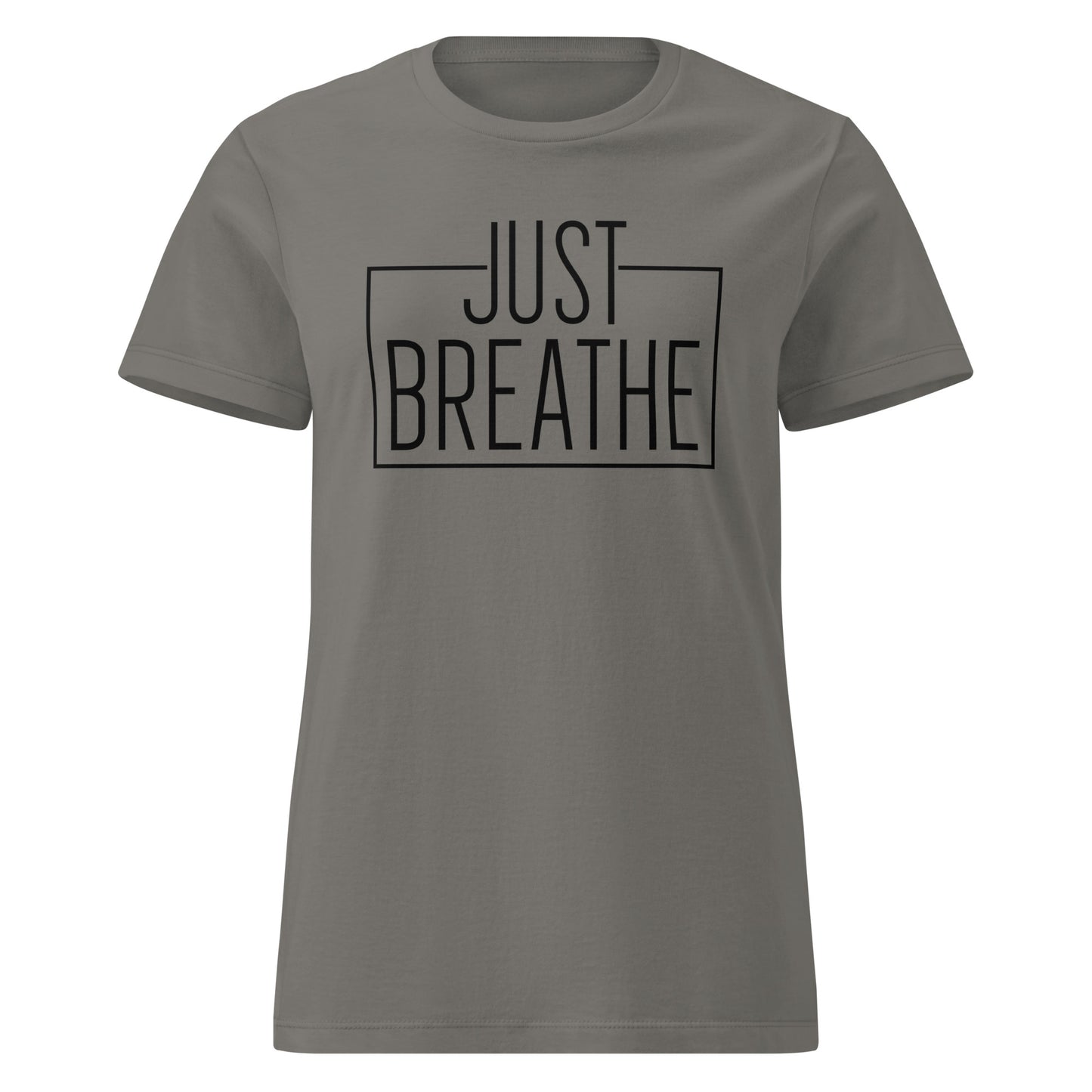 Just Breath Women’s basic softstyle t-shirt-Soul Flow Apparel
