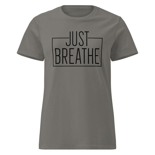 Just Breath Women’s basic softstyle t-shirt-Soul Flow Apparel