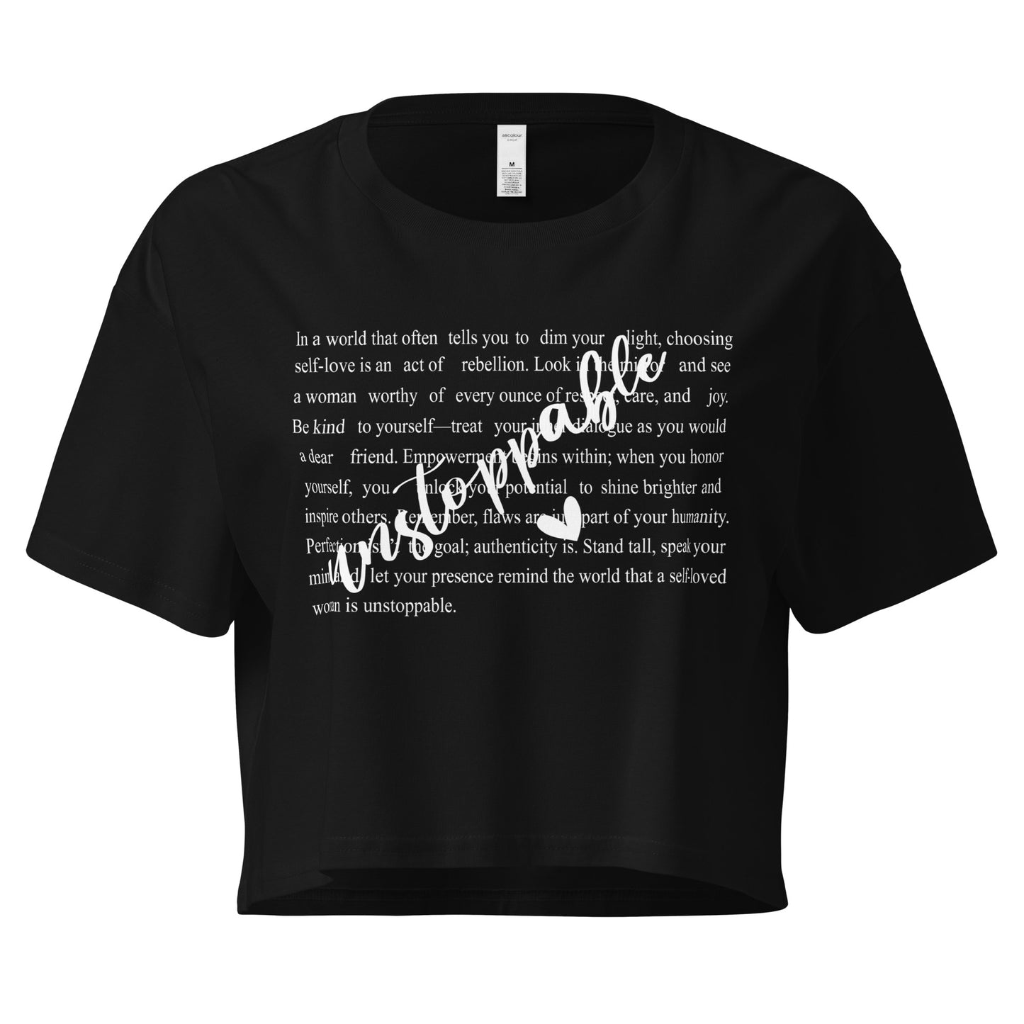 Unstoppable Women’s crop top-Soul Flow Apparel