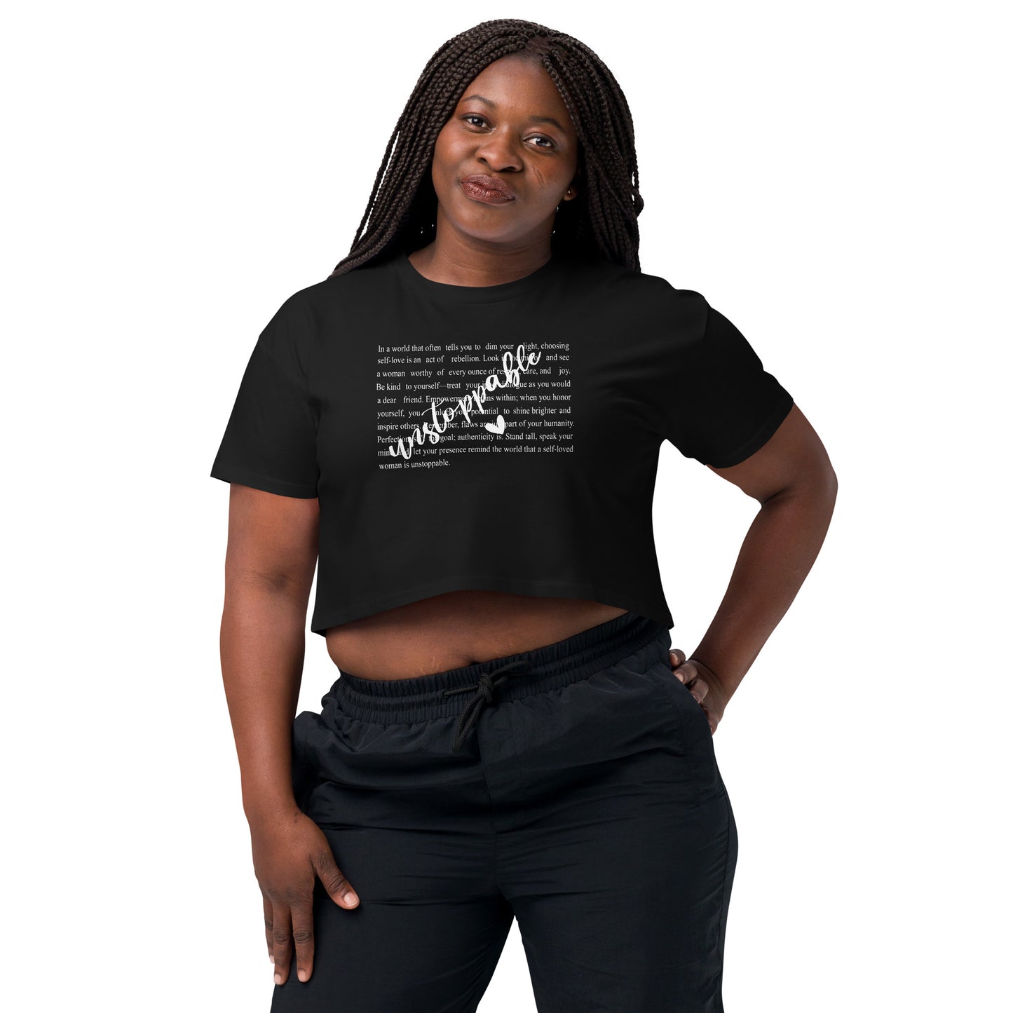 Unstoppable Women’s crop top-Soul Flow Apparel