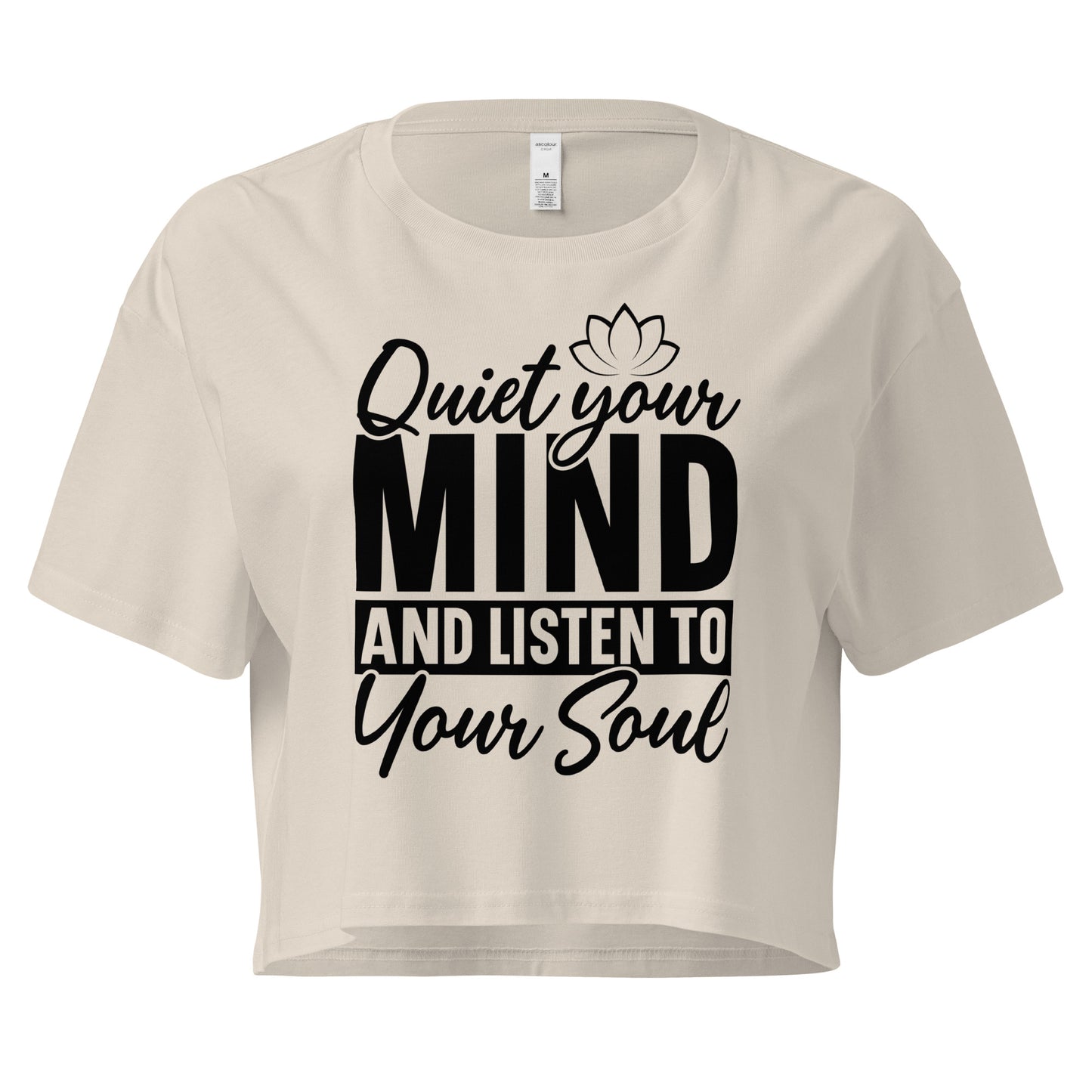 Quiet Your Mind Women’s crop top-Soul Flow Apparel