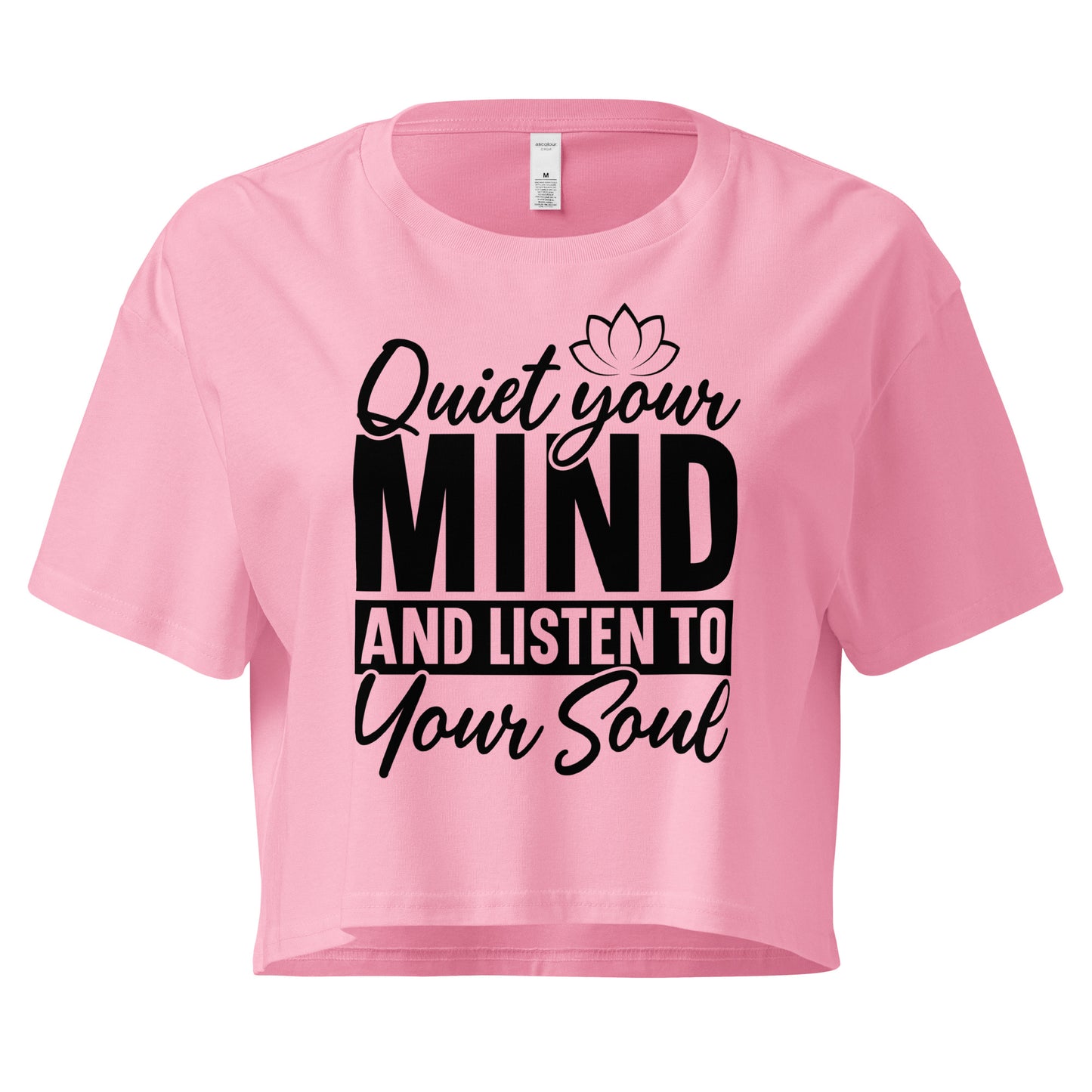Quiet Your Mind Women’s crop top-Soul Flow Apparel