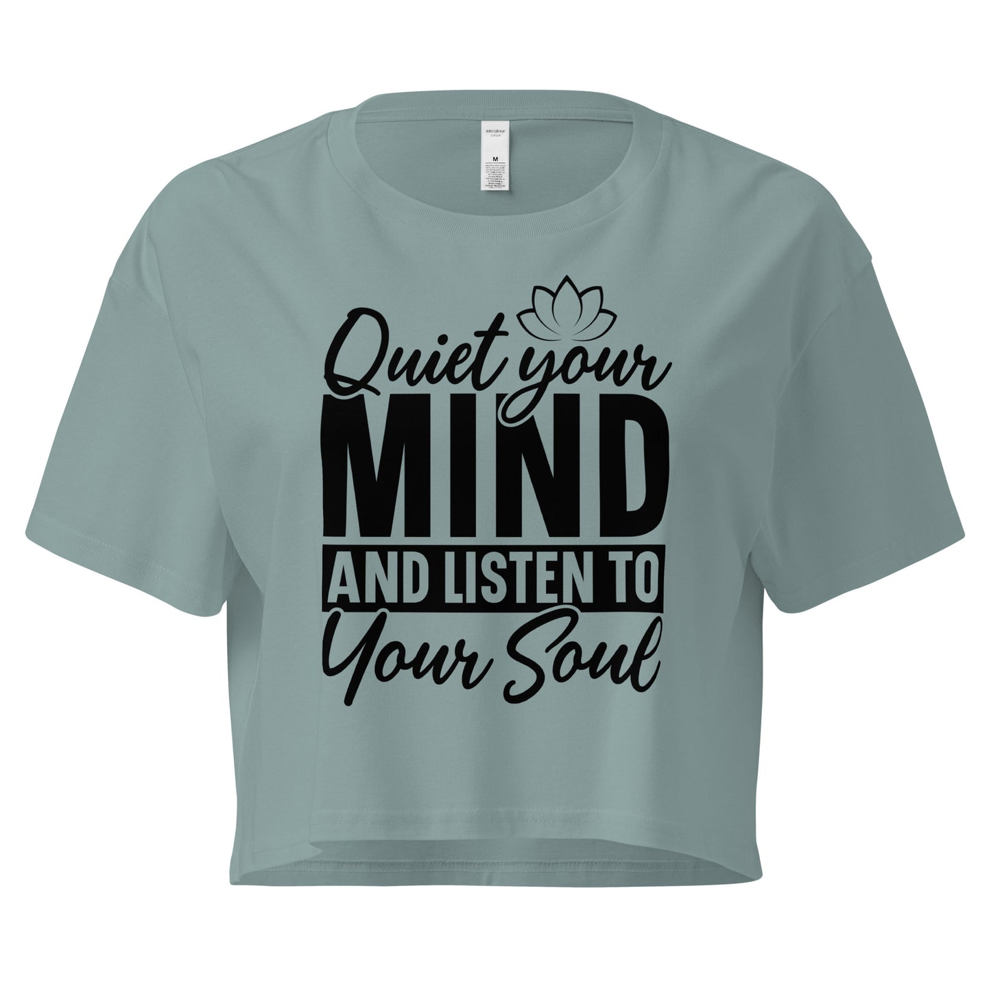 Quiet Your Mind Women’s crop top-Soul Flow Apparel