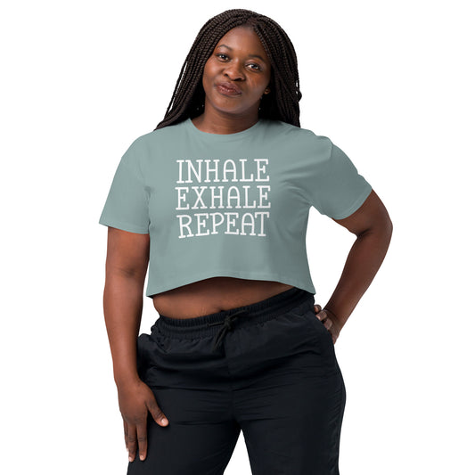 Inhale Exhale Repeat Women’s crop top-Soul Flow Apparel